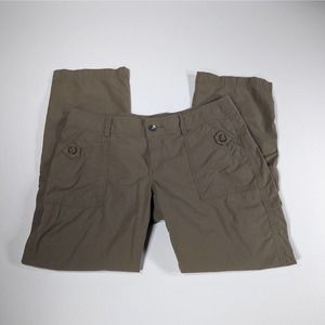 Marmot Pants Womens Size 14 Tan Hiking Roll Up Button Outdoors Stretch